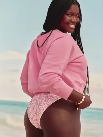 Easy Off-the-Shoulder California Graphic Crew Sweatshirt