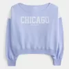 Easy Off-the-Shoulder Chicago Graphic Sweatshirt