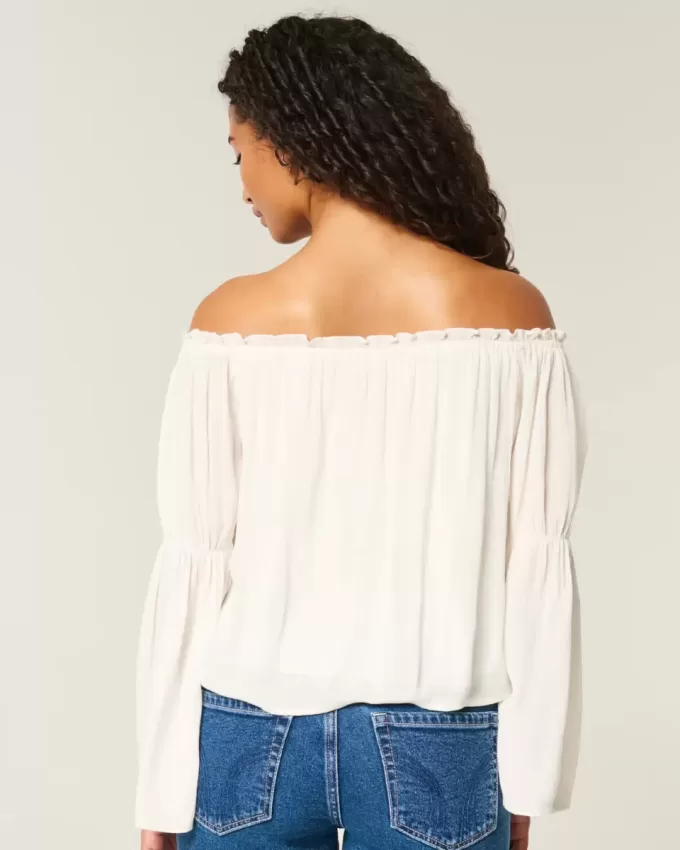 Easy Off-the-Shoulder Long-Sleeve Top Easy Off-the-Shoulder Long-Sleeve Top