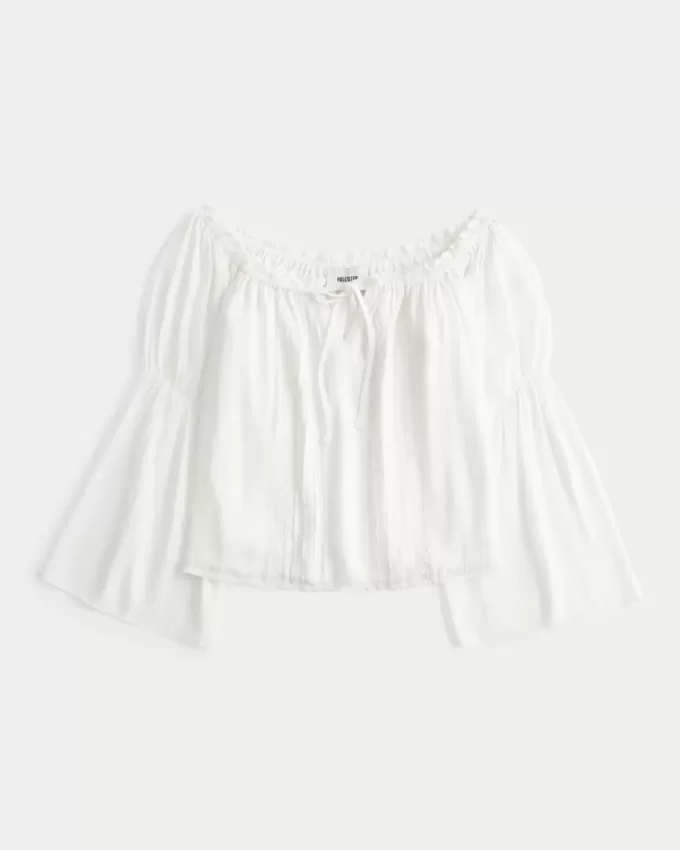 Easy Off-the-Shoulder Long-Sleeve Top Easy Off-the-Shoulder Long-Sleeve Top