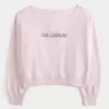 Easy Off-the-Shoulder Los Angeles Graphic Sweatshirt