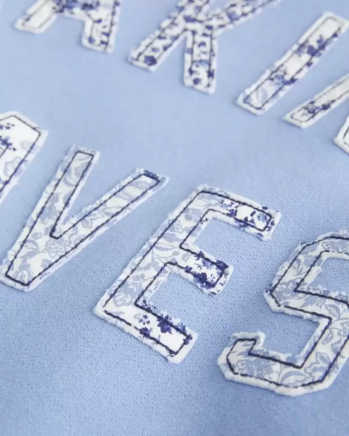 Easy Off-the-Shoulder Making Waves Graphic Crew Sweatshirt Easy Off-the-Shoulder Making Waves Graphic Crew Sweatshirt