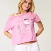 Easy Off-the-Shoulder Snoopy Graphic Tee