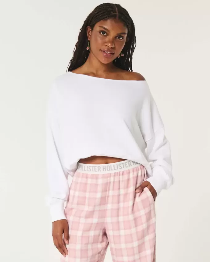 Easy Off-the-Shoulder Terry Sweatshirt