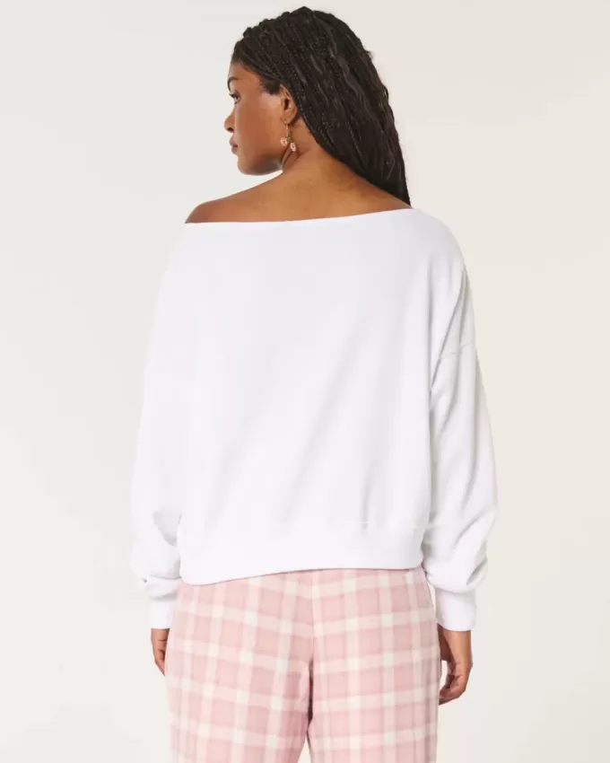 Easy Off-the-Shoulder Terry Sweatshirt