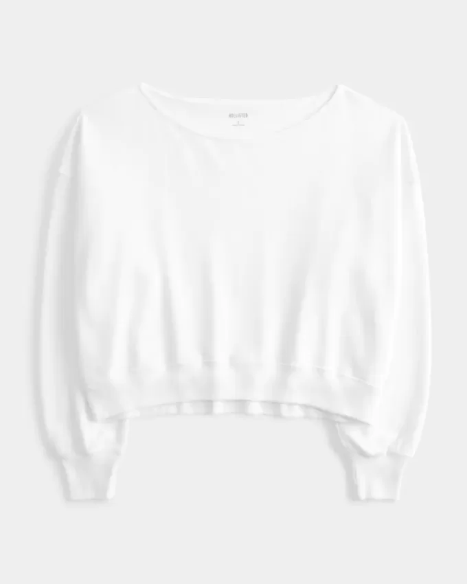 Easy Off-the-Shoulder Terry Sweatshirt