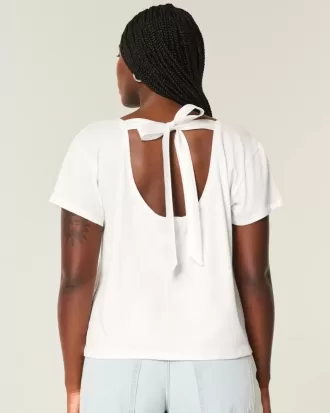 Easy Ribbon Tie-Back Heart Graphic Tee