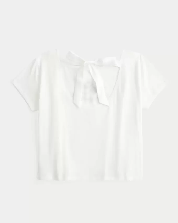 Easy Ribbon Tie-Back Heart Graphic Tee