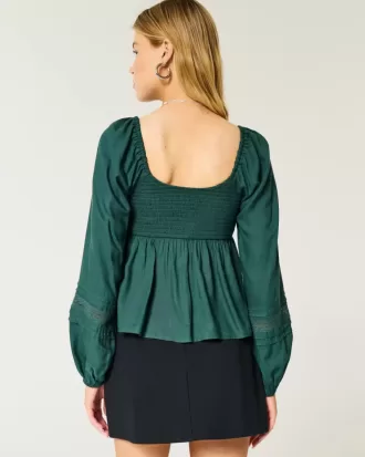 Easy Ruched Bust Babydoll Top