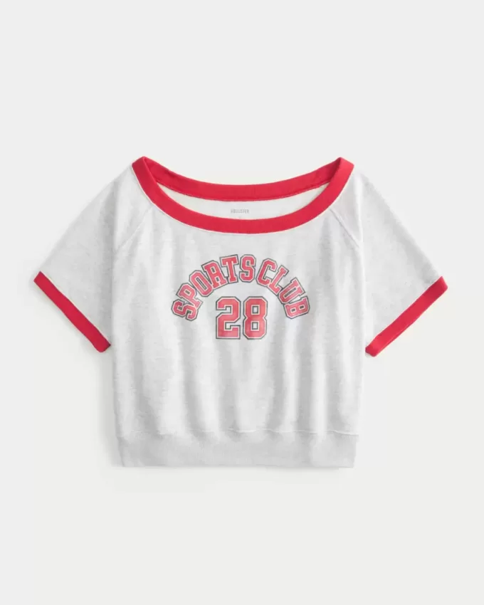 Easy Short-Sleeve Terry Fleece Graphic Sweatshirt Easy Short-Sleeve Terry Fleece Graphic Sweatshirt