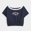 Easy Short-Sleeve Terry Fleece Graphic Sweatshirt