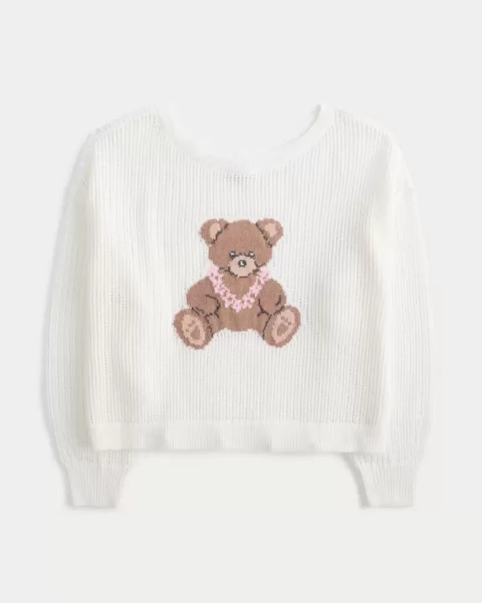 Easy Stitchy Graphic Slouchy Crew Sweater