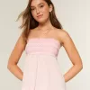 Easy Strapless Smocked Babydoll Top