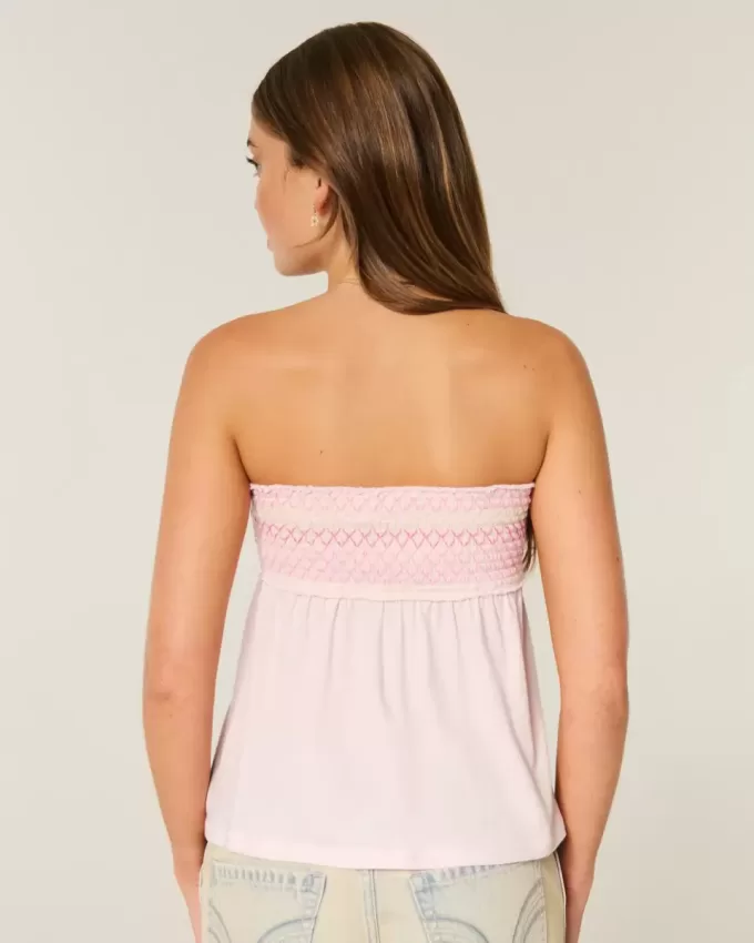 Easy Strapless Smocked Babydoll Top