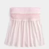 Easy Strapless Smocked Babydoll Top
