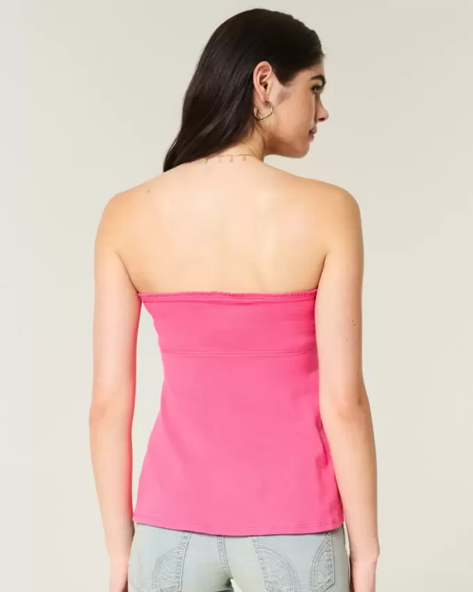 Easy Strapless Tie-Bust Babydoll Top