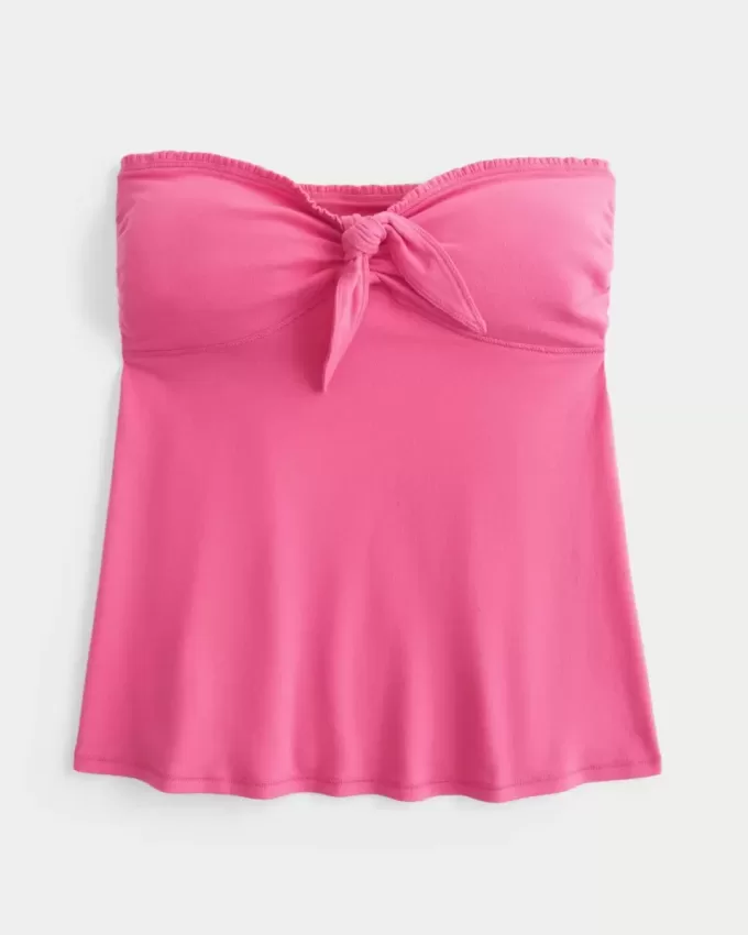 Easy Strapless Tie-Bust Babydoll Top