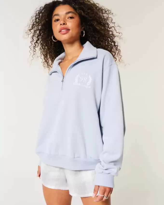 Easy Tennis Graphic Half-Zip Sweatshirt Easy Tennis Graphic Half-Zip Sweatshirt