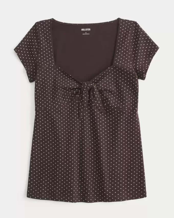 Easy Tie Bust Babydoll Top Easy Tie Bust Babydoll Top