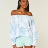 Easy Tie-Dye Double Off-the-Shoulder Sweatshirt