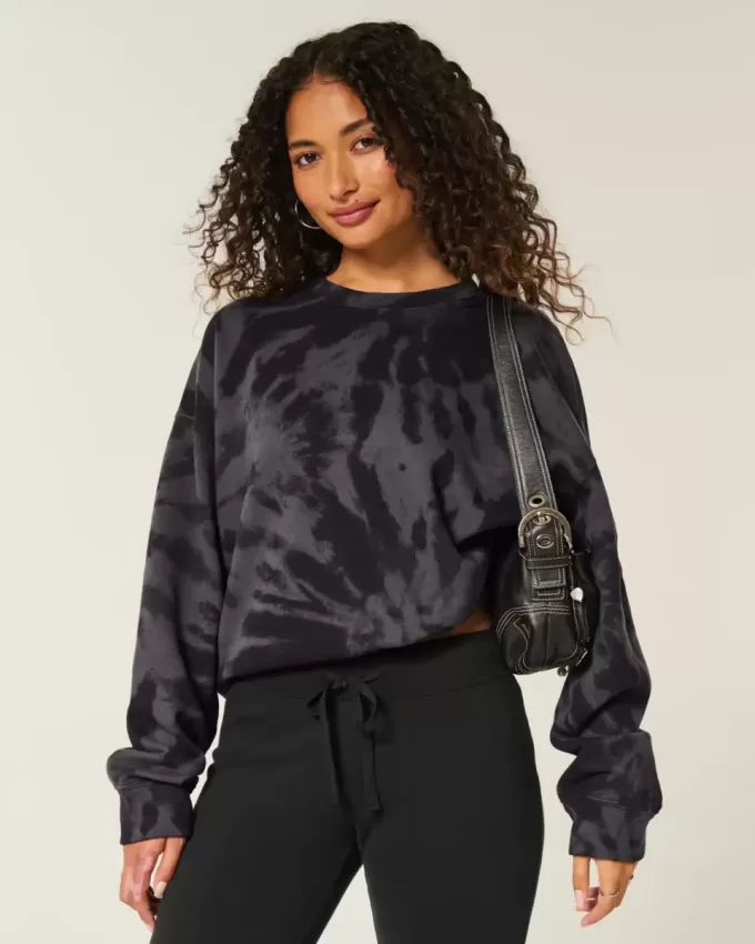 Easy Tie-Dye Pattern Crew Sweatshirt