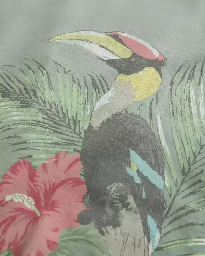 Easy Trend Drop Tropical Bird Graphic Tank Easy Trend Drop Tropical Bird Graphic Tank