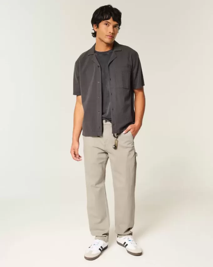 Embroidered Loose Painter Jeans