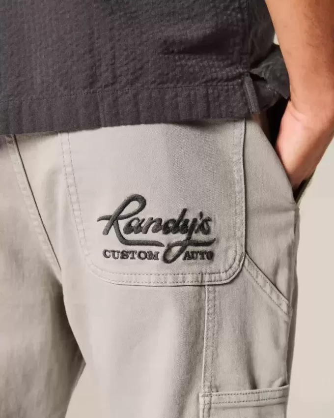 Embroidered Loose Painter Jeans