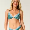 Embroidered Stitch Plunge Underwire Bikini Top Embroidered Stitch Plunge Underwire Bikini Top
