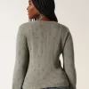 Eyelet Crew Cardigan