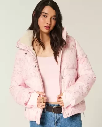 Faux Fur-Lined Puffer Jacket