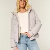 Faux Fur-Lined Puffer Jacket