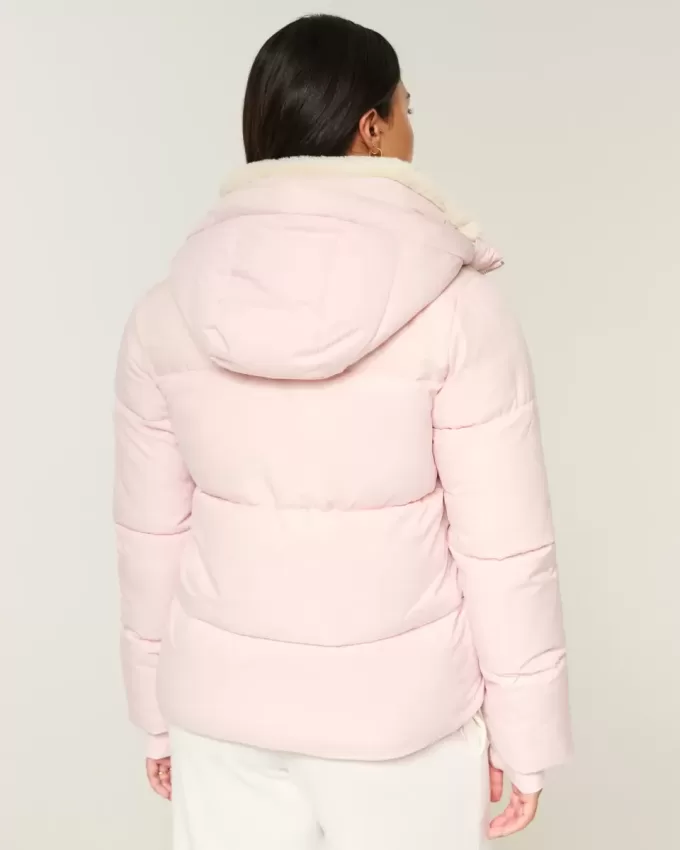 Faux Fur-Lined Puffer Jacket
