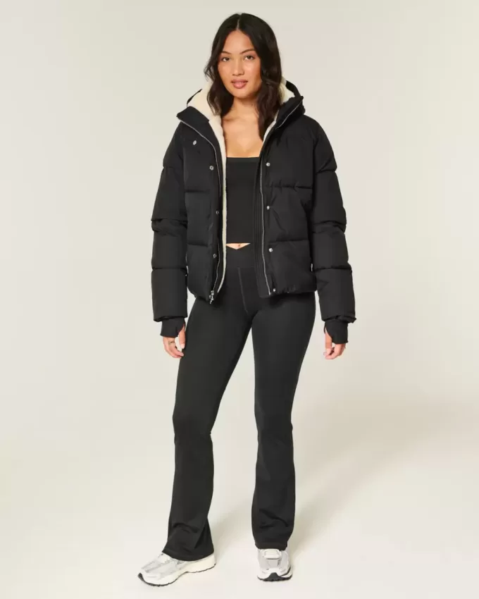 Faux Fur-Lined Puffer Jacket