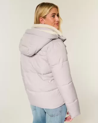 Faux Fur-Lined Puffer Jacket
