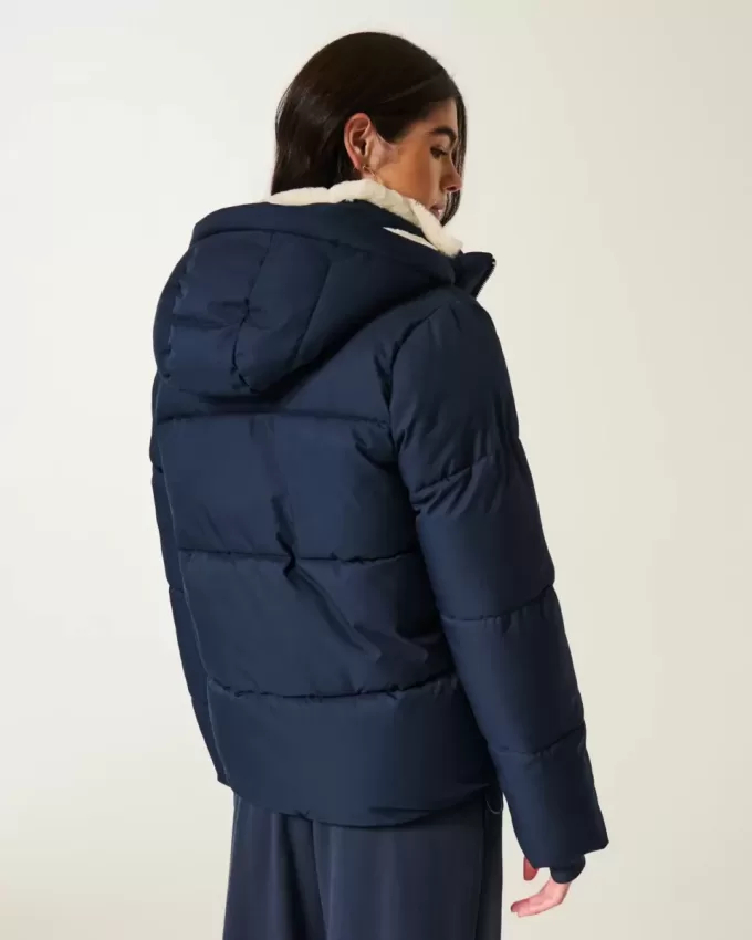 Faux Fur-Lined Puffer Jacket