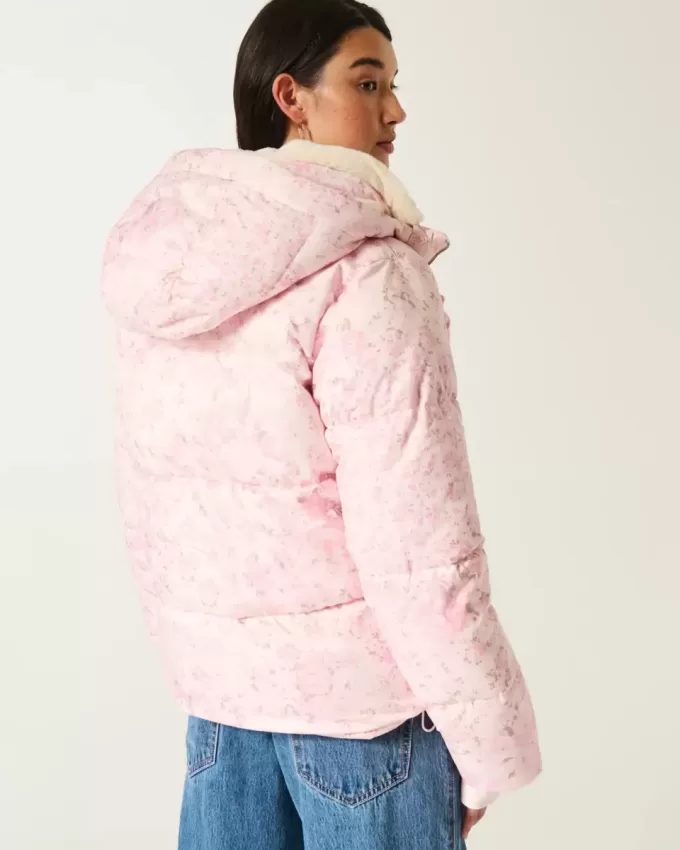 Faux Fur-Lined Puffer Jacket