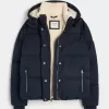 Faux Fur-Lined Puffer Jacket
