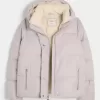 Faux Fur-Lined Puffer Jacket