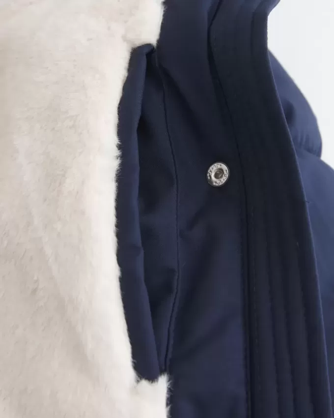 Faux Fur-Lined Puffer Jacket