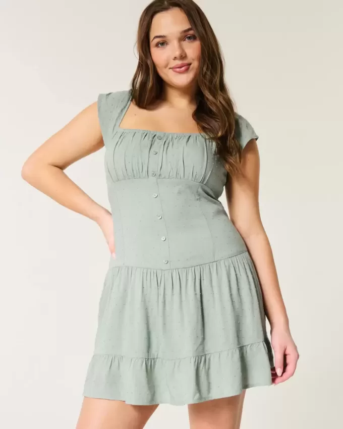 Flutter Sleeve Skort Dress