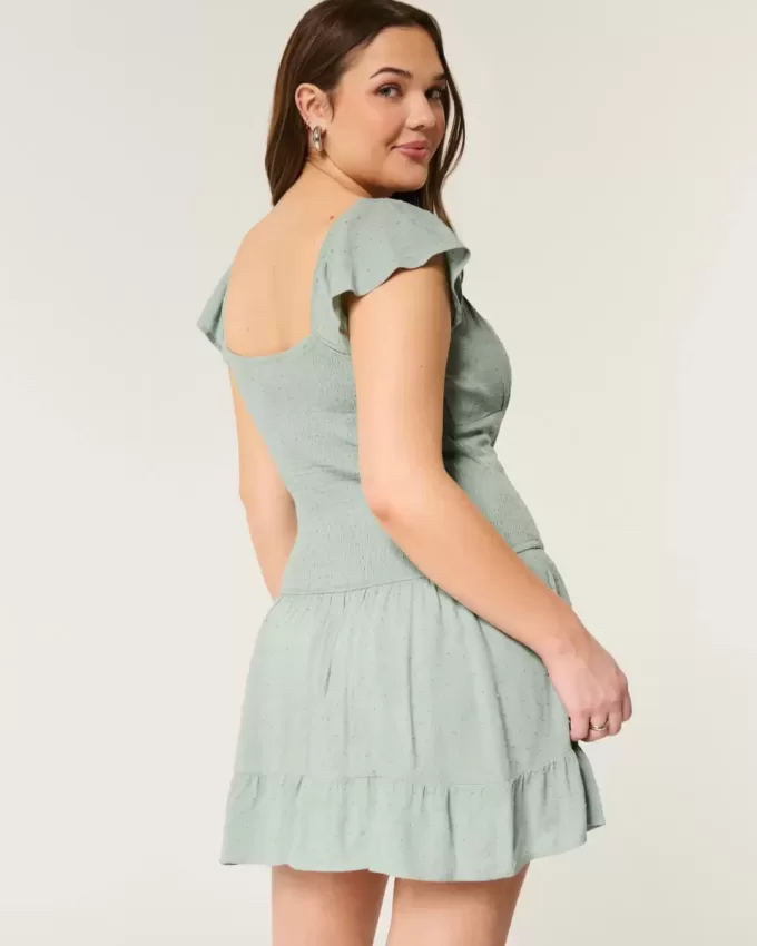 Flutter Sleeve Skort Dress