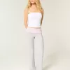 Foldover Waist Knit Flare Pants Foldover Waist Knit Flare Pants