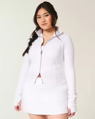 Gilly Hicks Active Recharge Bow Double Zip Jacket