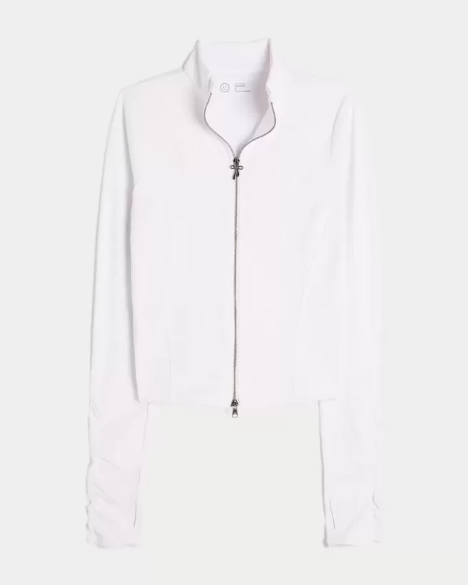 Gilly Hicks Active Recharge Bow Double Zip Jacket