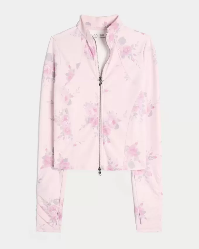 Gilly Hicks Active Recharge Bow Double Zip Jacket