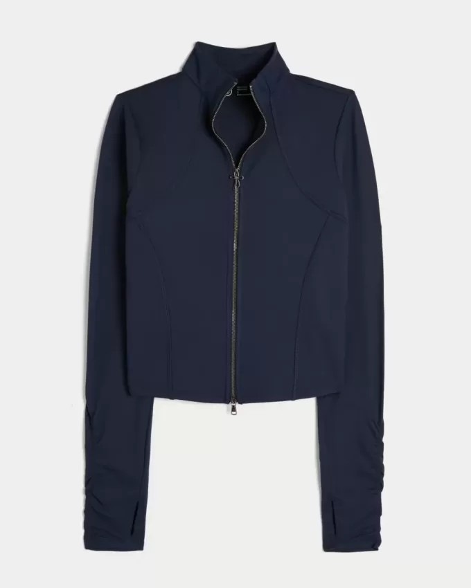 Gilly Hicks Active Recharge Bow Double Zip Jacket