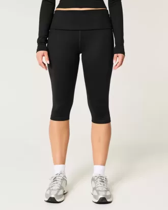 Gilly Hicks Active Recharge Foldover Waist Capri Pants