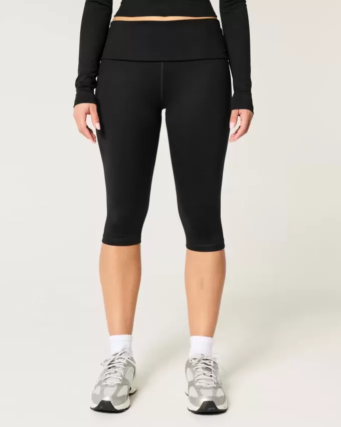 Gilly Hicks Active Recharge Foldover Waist Capri Pants