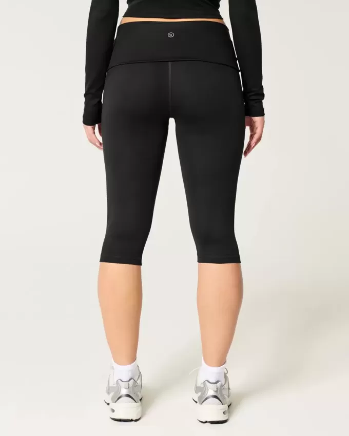 Gilly Hicks Active Recharge Foldover Waist Capri Pants